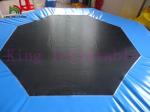 Yellow / Blue 3m Diameter Inflatable Water Park Trampoline PVC Toy For Water