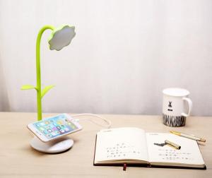 China Hot Selling Creative Rechargeable Sunflower LED Desk Lamp With Phone Stand factory