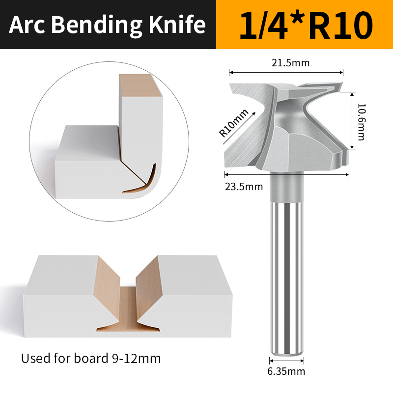 Folding Slotting Woodworking Router Bit 2Flutes Wood Board Bending Router Bits