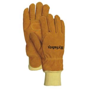 China Hysafety Fireman Gloves / Cowhide Leather Work Gloves Classic Wristlet Cuff factory