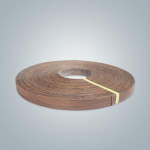 China African Wenge Fleeced Sanded Real Wood Veneer Edgebanding, Veneer Edge Tape for Furniture Doors Veneered Panel factory