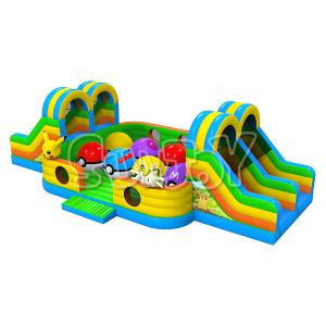 China 14*7*3m Inflatable Play Park Good Elastic High Performance Easy Cleaning factory
