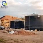 Glass Lined Bolted Steel Water Storage Tanks , Enamel Lined Steel Tank 20 M3