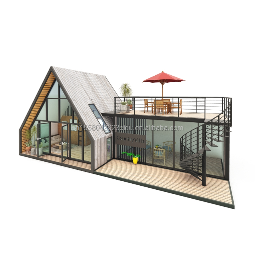 Modern Design Sandwich Panel Wooden Triangle House for Hotel Beach Sunroom Vacation Featuring Stylish Container Design