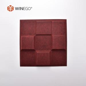 China 12mm 24mm 3D Polyester Fiber Acoustic Panel , Mold Resistant Polyester Acoustic Board factory