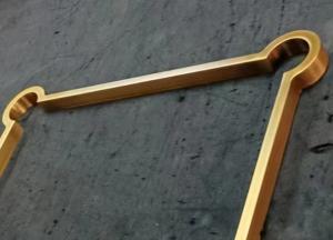 China Art Brass Frame , Antique Style Pure Brass Inlay The Woodworking factory