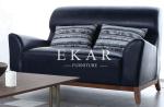 Buckled Design White Genuine Modern Design Leather Sofa S08