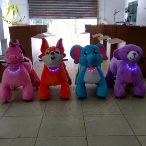 China Hansel coin operated kids rides for sale australia and plush kids animal bikes for rent with plush motorized animal sale factory