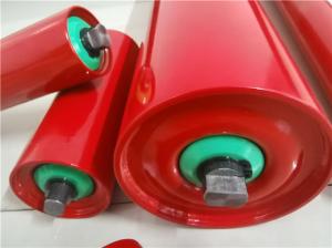 China 30 Degree Galvanized 133mm Conveyor Steel Rollers With Bearings factory