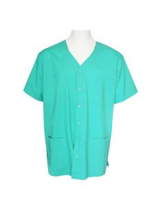 China 180G V Collar Medical Uniform Scrubs With Snap Buttons On Top Fly factory