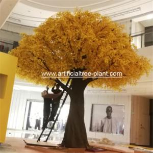 China Wood Autumn Artificial Ginkgo Leaves Non - Toxic Moisture - Proof factory