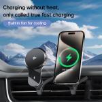 Qi2 Fast Charging Magsafe Car Mount Fan Cooling Car Phone Holder Magsafe