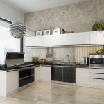 Modern Modular Stainless Steel Kitchen Cabinet Easy Clean