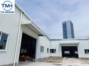 China 1680sqm Structural Steel H Beam Color Steel Sheet Light Steel Building Structures factory
