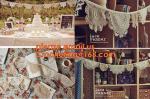 WEDDING BANNER, PARTY, BIRTHDAY, DECORATION, PERSONALIZED, BURLAP, BUNTING, LACE