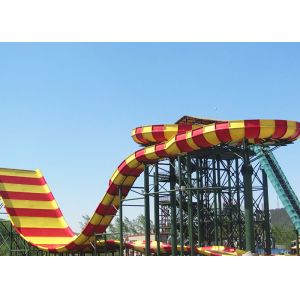 China Commercial Fiberglass Water Slides , Adult Giant Boomerang Water Park Rides on sale