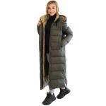 FODARLLOY Pure Color Ladies Warm Hooded Cotton-padded Clothes Slim Long Down