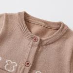Custom Fall Winter White Pattern Long Sleeve Infant 100% Cotton Clothes Jumpsuit