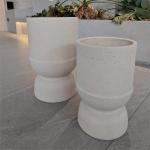 Modern Style Fiber Cement Pot Frost Resistant Weatherproof For Outdoor