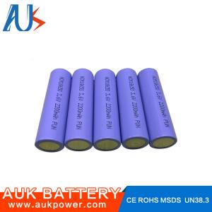 China 3.7V 2500mah Cylindrical Li Ion Battery Cells 18650 Small Powerful factory