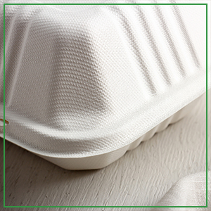 100% Compostable 3 Comp Take Out Food Containers Containers, Natural Disposable Bagasse, Eco-Friendly Biodegrad