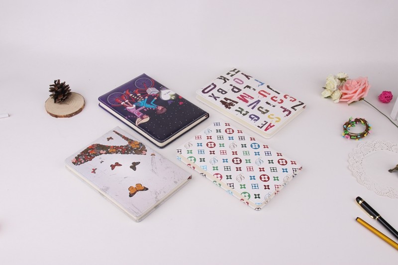 A5 colorful leather upstart notebook