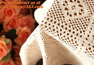 China Vintage Handmade Crocheted Tablecloths, Tablemat, Corcheted Lace Table linen, Tablecloth factory
