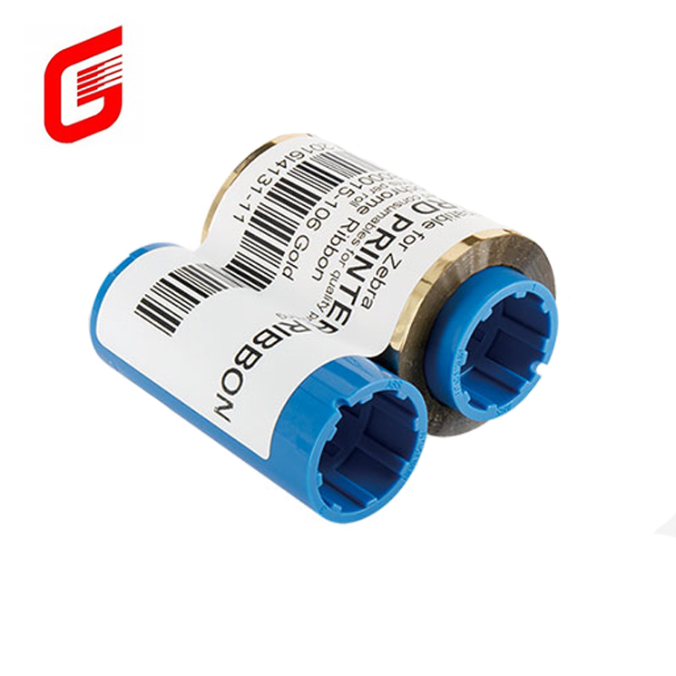 COMPATIBLE Ribbon Type Zebra 800015-106 Gold for P330i 430i Card Printer 1000 Images