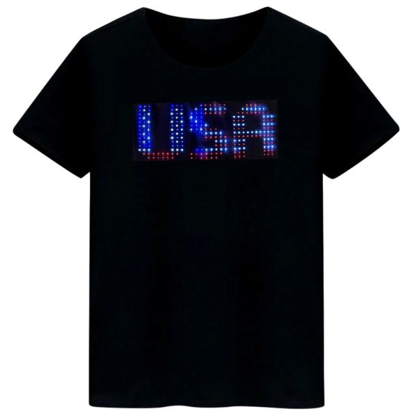 China Editable LED Display T Shirt With Programme Custom Message Pattern Animation factory
