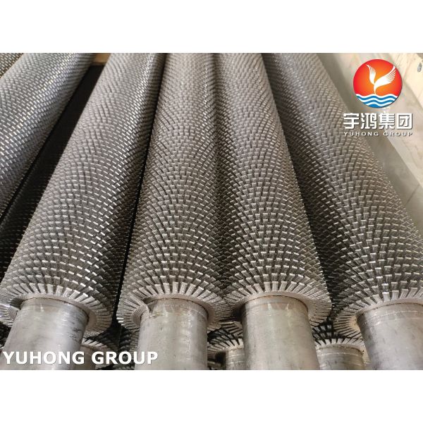 China ASME SA192 Carbon Steel Serrated Type Welding Finned Tubular For Heating Pipe factory