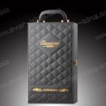 Leather OEM Wine Glass Packaging Boxes For Spirits