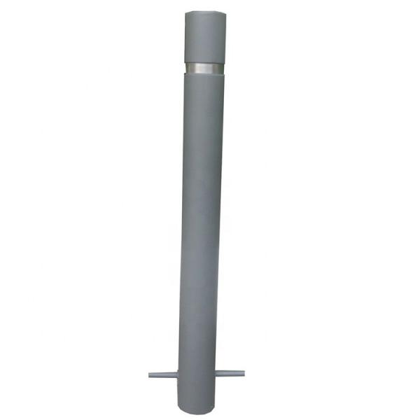 Matte Grey Embedded Outdoor Bollard Powder Coated Metal Material For Road