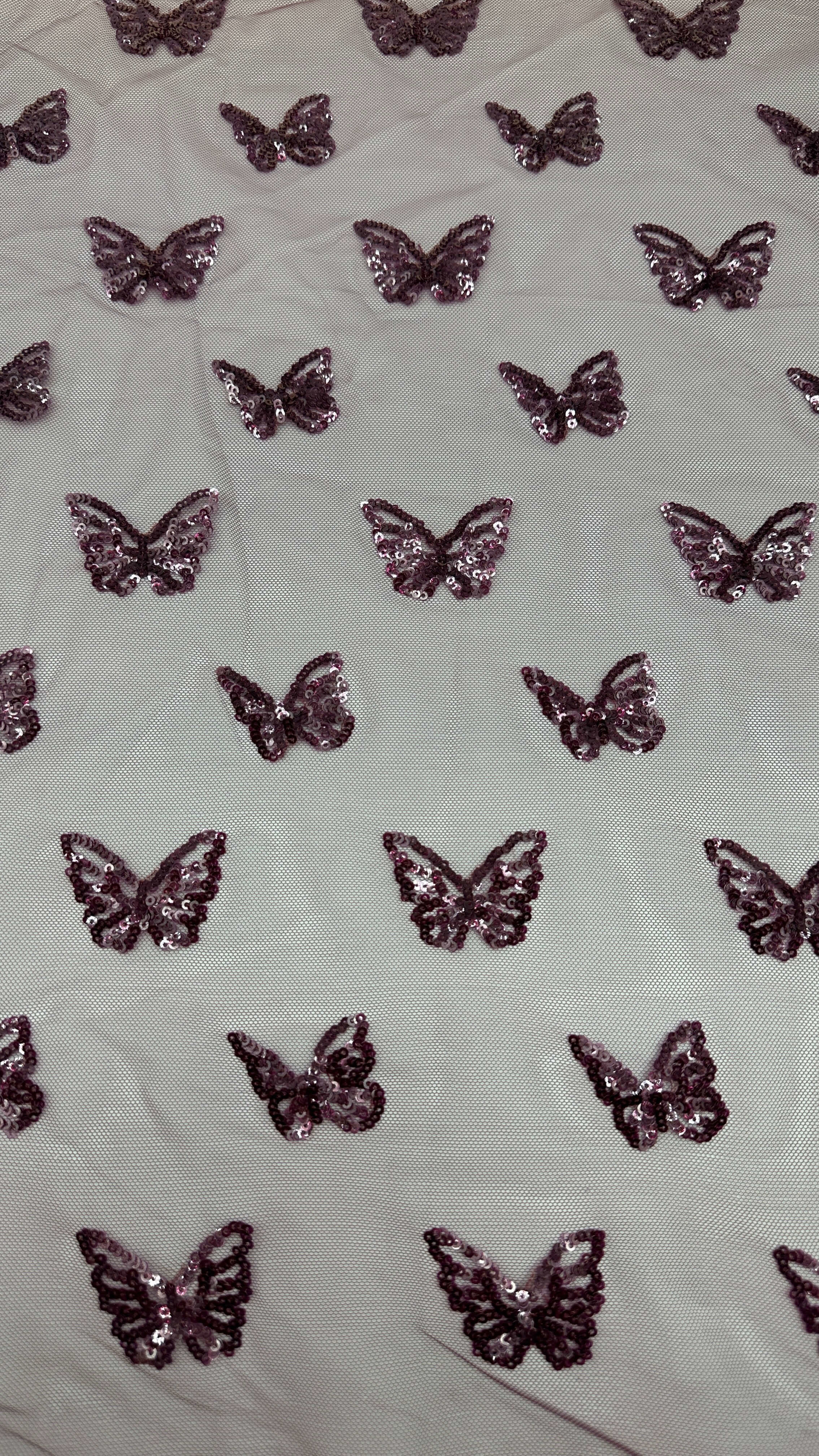 Luxary Butterfly Sequin Embroiderey Fabric Durable and Elegant Luxary Embroidery Fabric Wedding Birthday Occasions Hight Quality Sequin Embroidery