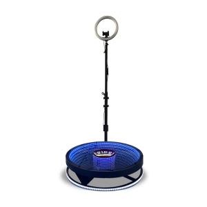 China Tempered Glass LED Photo Booth Automatic 360 Degree Selfie Ring Light Photo Booth factory