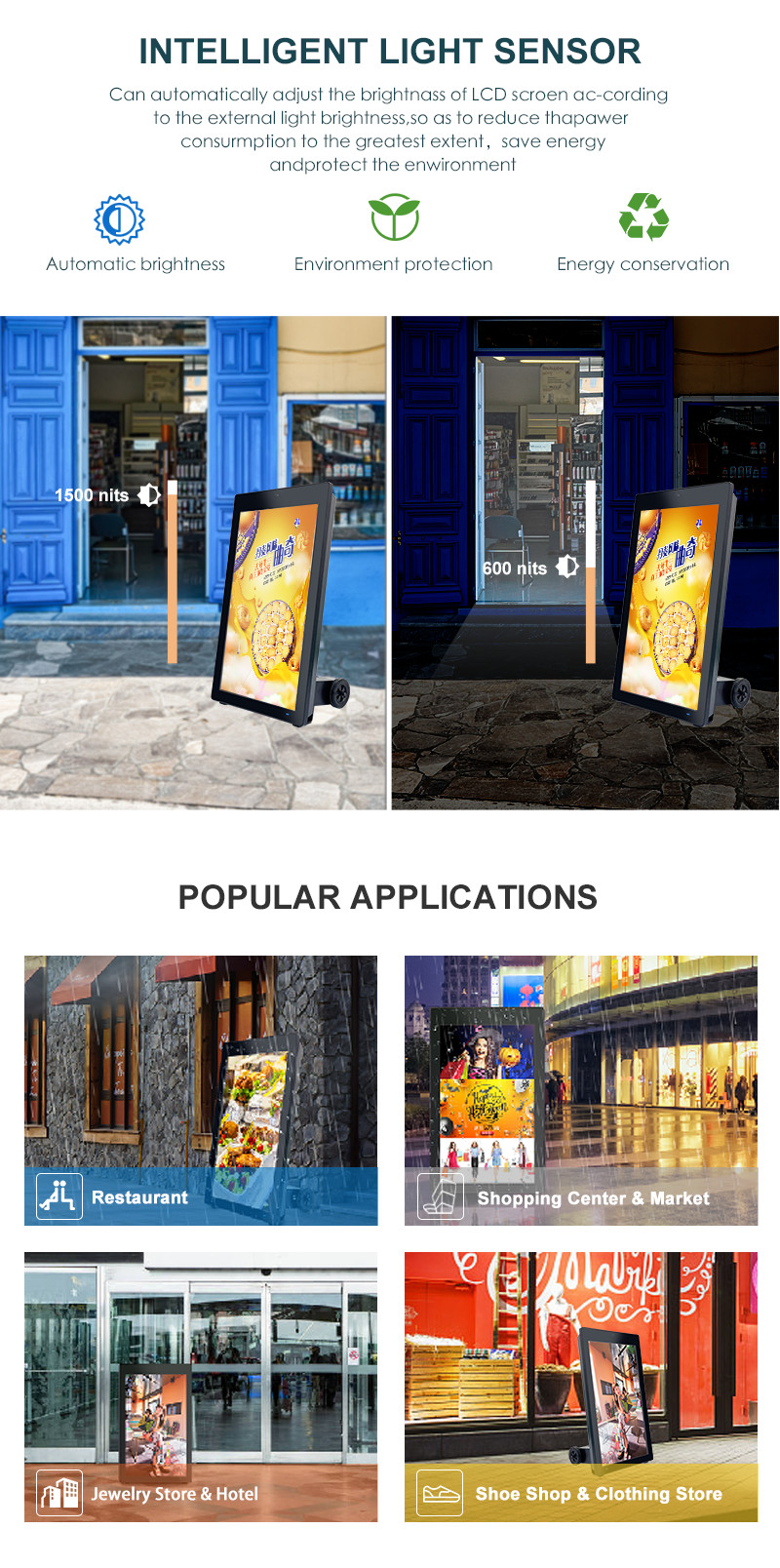43 inch Outdoor portable battery powered kiosk outdoor lcd advertising digital signage display screens