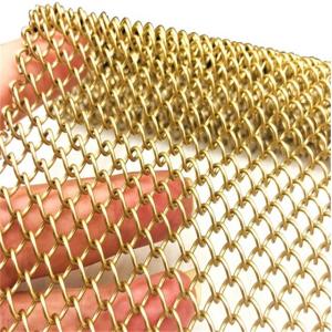 China Architective Metal Cascade Coil Drapery Wire Mesh Curtain Durable factory