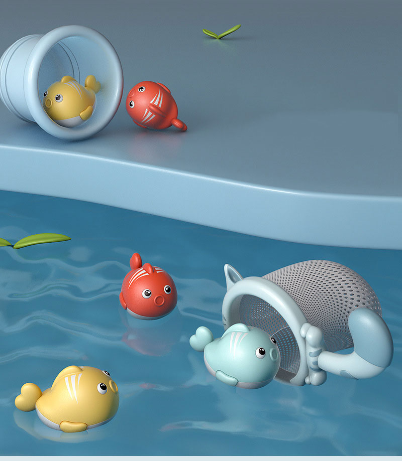 Floating Mold-Free Swimming Toys Magnetic Fishing Game Bath Toy for Toddlers and Babies