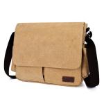 16.5 / 17 Inch Flap Men Sling Crossbody Laptop Canvas Shoulder Messenger Bag For