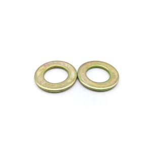 China 100HV Steel Flat Washer Yellow Zinc Coated Galvanized Washer DIN 125 factory