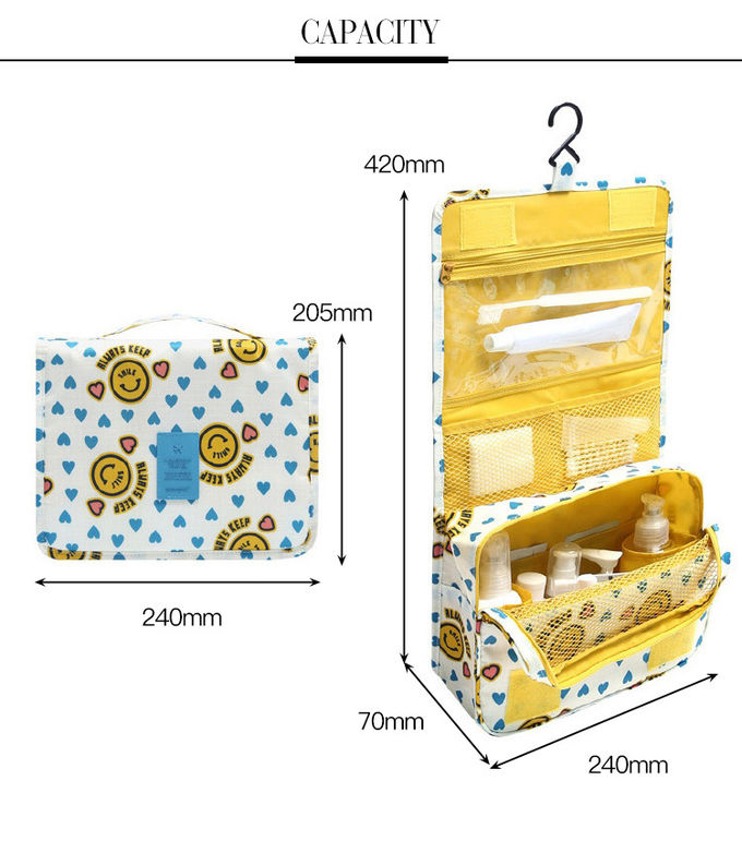 Digital Printing Flower Pattern Cosmetic Travel Organizer Bag