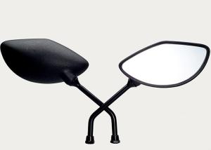 China Black Cub Motorcycle Rear View Mirrors Willow Leave Shape Plastic Housing factory
