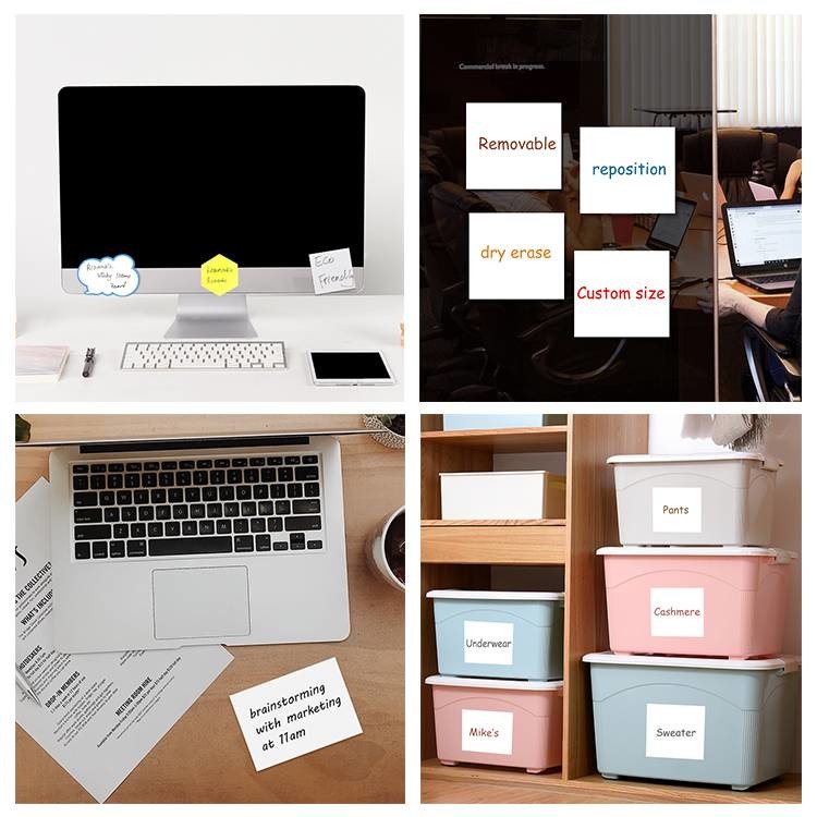 Soft Whiteboard Reusable Calendar Planner Dry Erase Sticky Notes 10x10cm