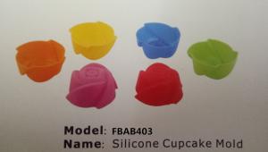 China FBAB403 for wholesales BPA free flower heart star shapes silicone cupcake mold factory