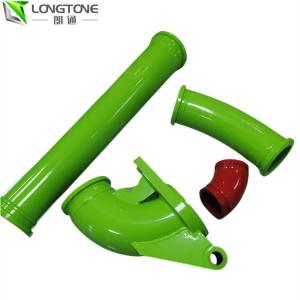 China Zoomlion Concrete Pump Spare Parts , Elbow Outlet For Concrete Pump factory