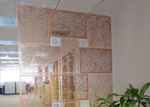 China Luxurious Fireproof Decorative Privacy Screen , Laser Cut Metal Panels Corrosion Protection factory