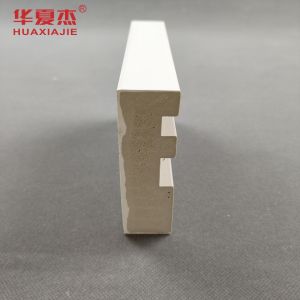 Wood Grain Color WPC Door Frame Square Rectangle Shape White Cape Flat Casing