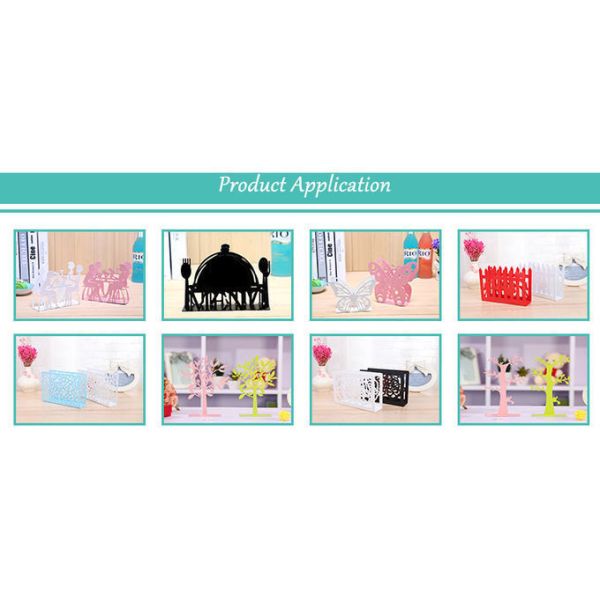 Custom Paper Metal Napkin Holder , Metal Tissue Holder For Home Decor 3