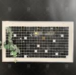 Square Black And White Marble Stone Mosaic Tile 8mm Wall Decoration
