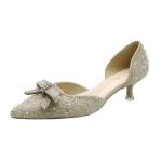 6868-3 European And American Sexy Pointed Pump High Heels Bowknot Rhinestone
