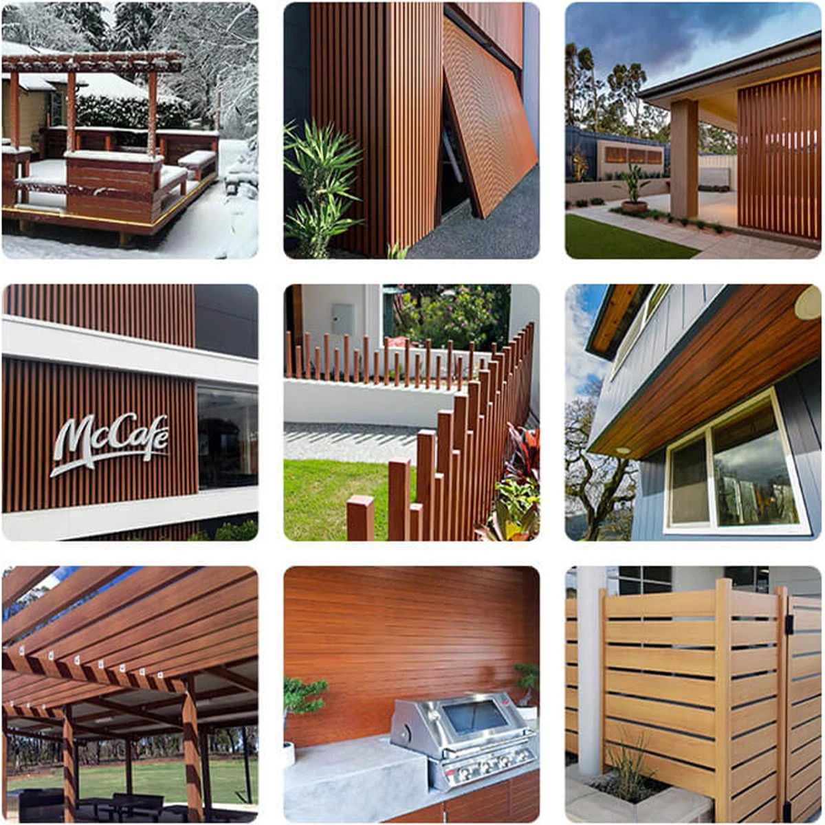 A2 Natural PVDF Wood Grain Aluminum Plastic Panel Anti Scratch Aluminum Composite Panel